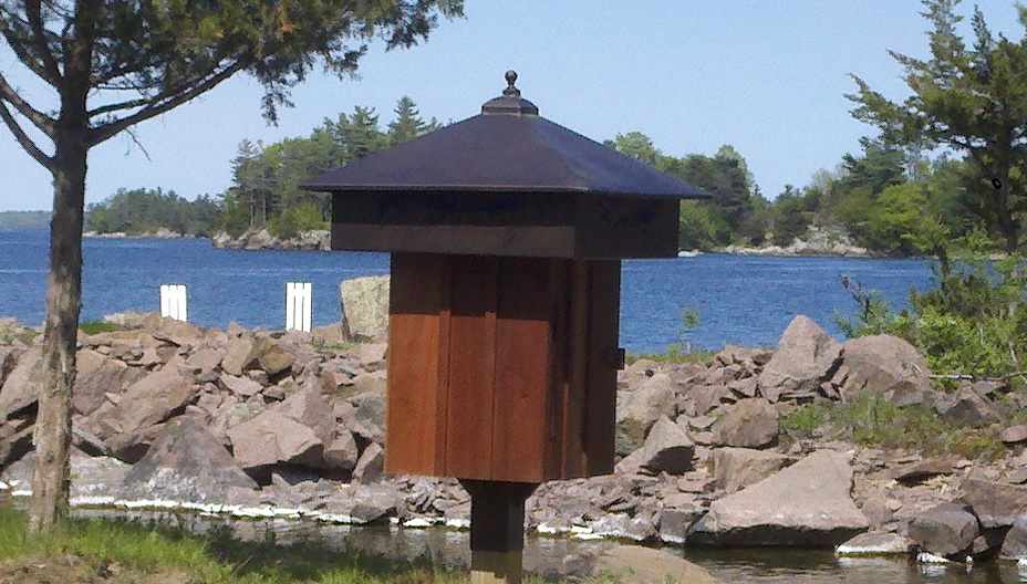 Light box, with river scenes, 2012